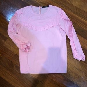 Poplin pink Zara blouse